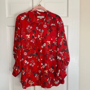Loft button down blouse